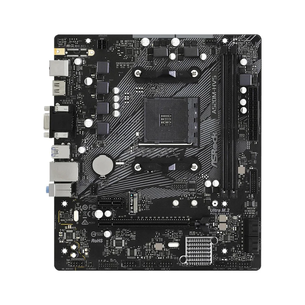 Imagem 5 de 5 do produto Placa-Mãe AsRock A520M-HVS, AMD AM4, mATX, DDR4 - 90-MXBE60-A0UAYZ