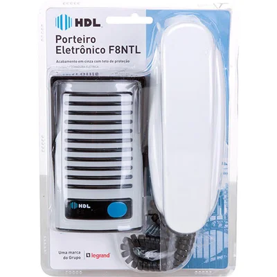 Kit Interfone Porteiro Eletrônico Hdl F8-ntl, Az02, Hdl, Branco