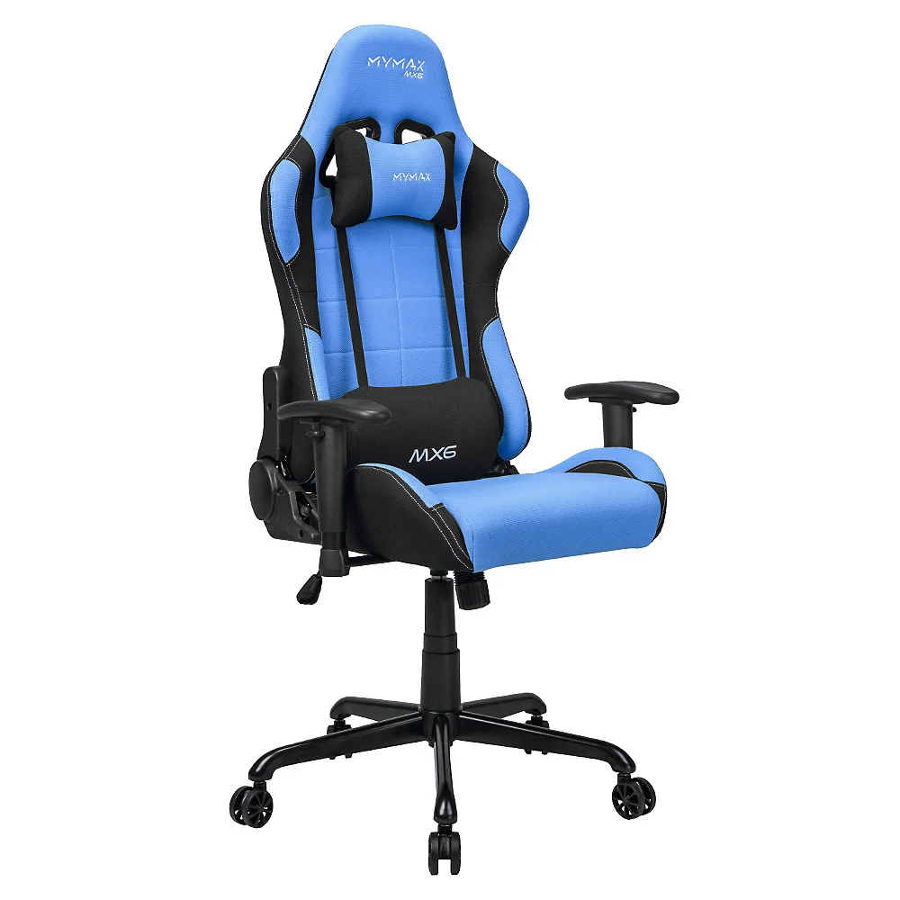 Cadeira Gamer MX6 Giratória Azul e Preto KaBuM