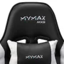 Cadeira Gamer Mymax Mx5, Até 150KG, Almofadas, Ergonômica, Couro Sintético - Preto e Branco