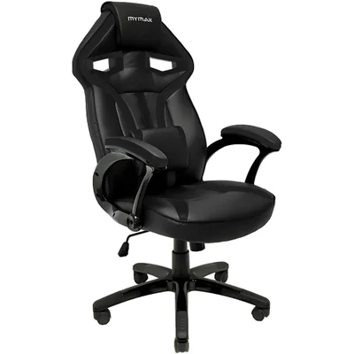 Cadeira Gamer Mymax MX1, Peso Suportado até 120Kg, Giratória, Preto - mgch-8131/bk