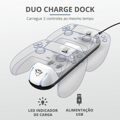 Carregador Controle Ps5 Carrega 2 Controles Ao Mesmo Tempo em