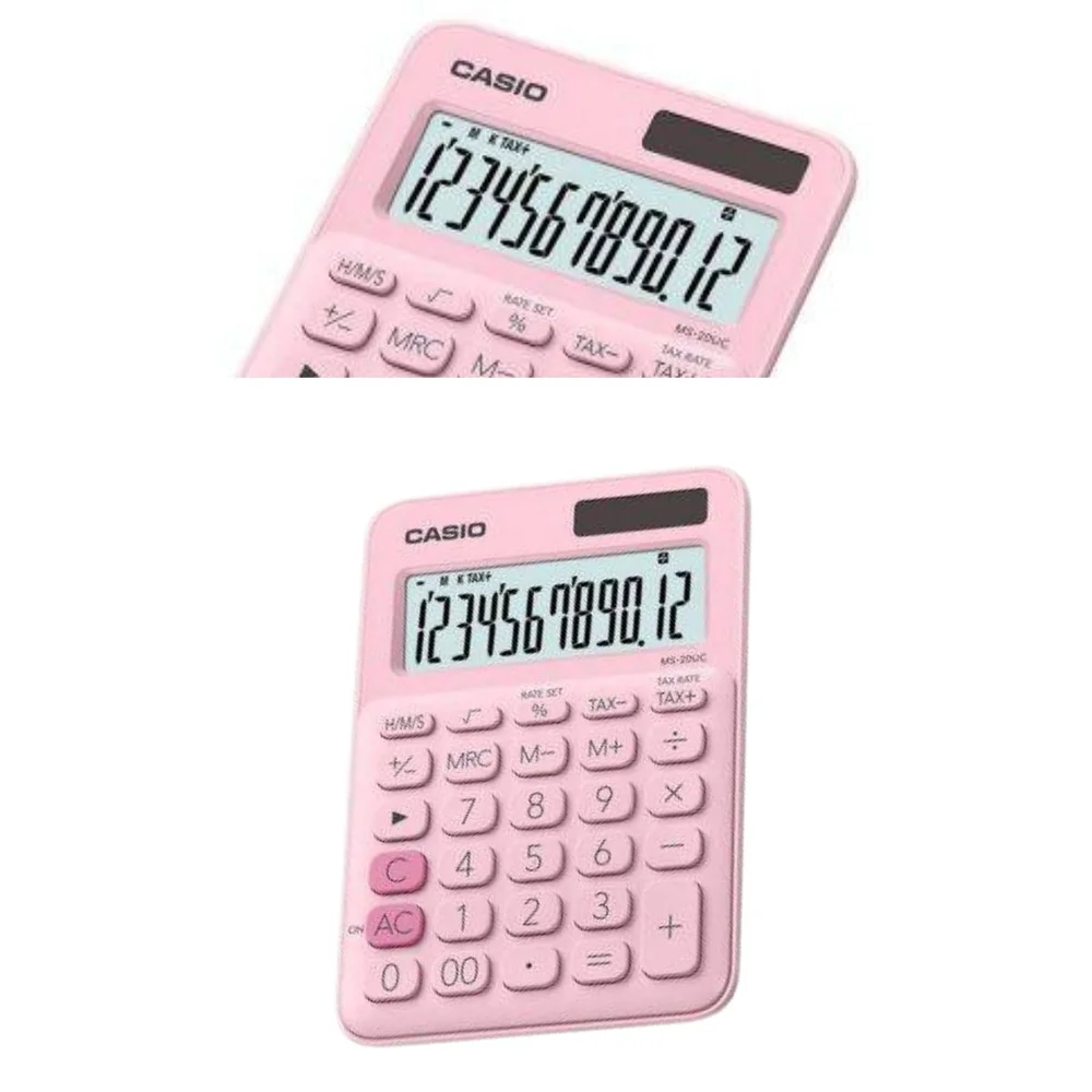 Imagem 3 de 5 do produto Calculadora De Mesa 12 Digitos Ms20uc Rosa Choque Casio