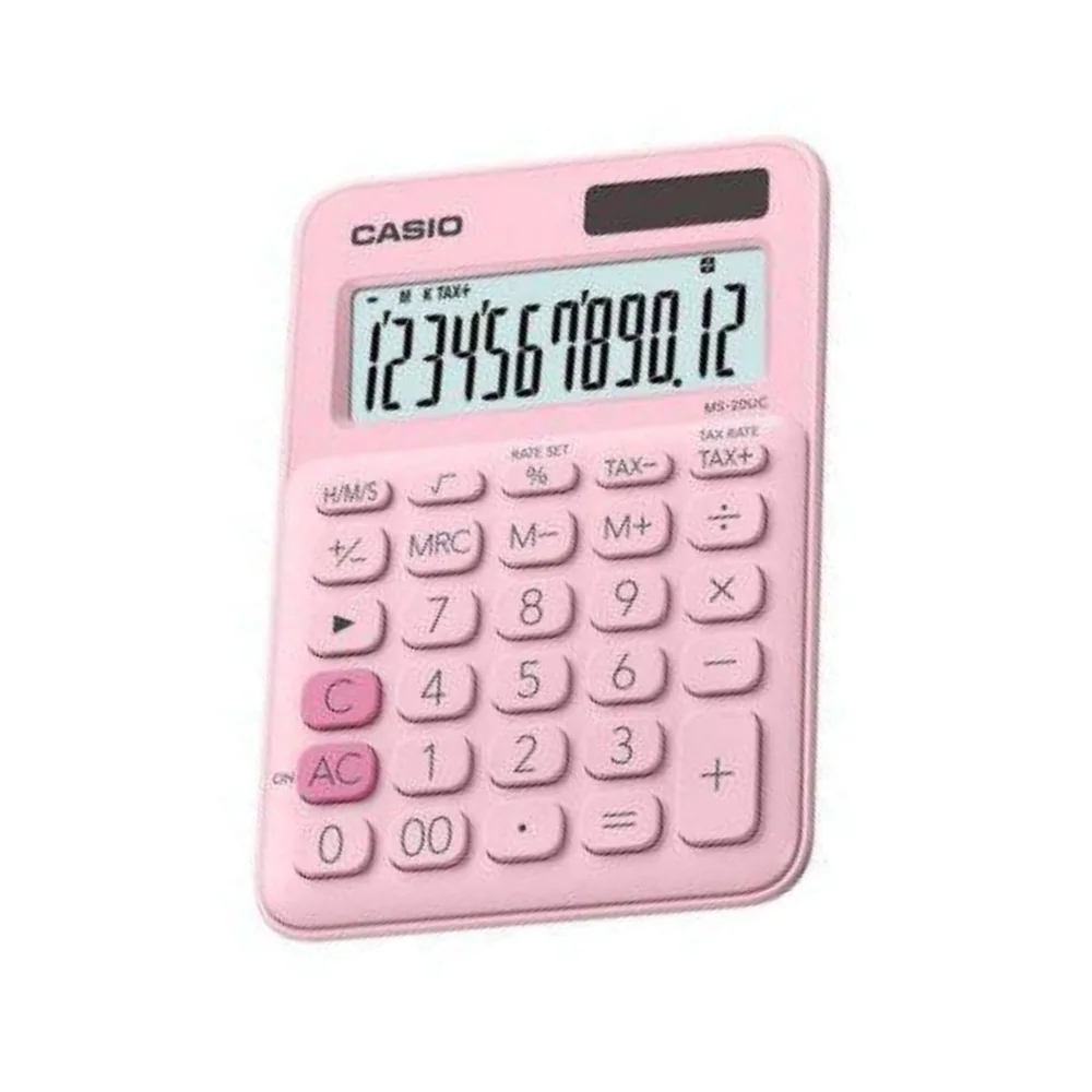 Imagem 4 de 5 do produto Calculadora De Mesa 12 Digitos Ms20uc Rosa Choque Casio