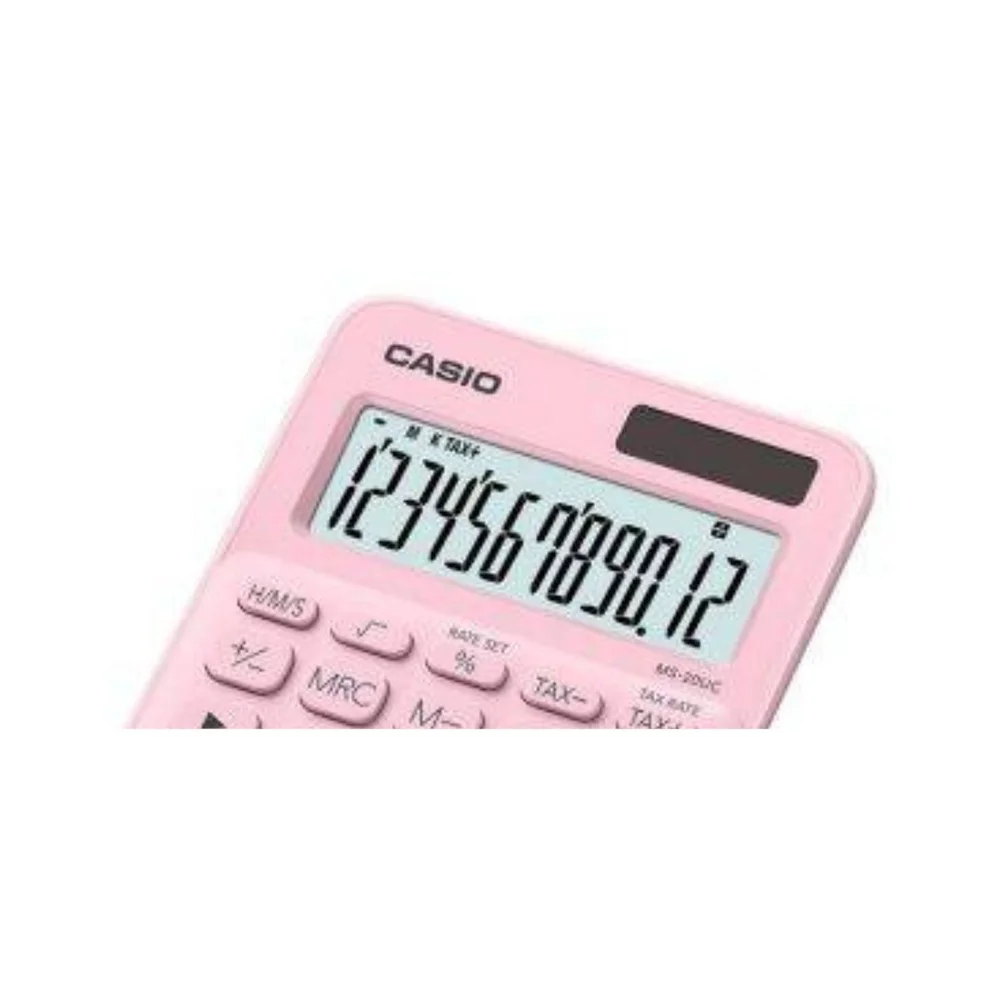 Imagem 5 de 5 do produto Calculadora De Mesa 12 Digitos Ms20uc Rosa Choque Casio