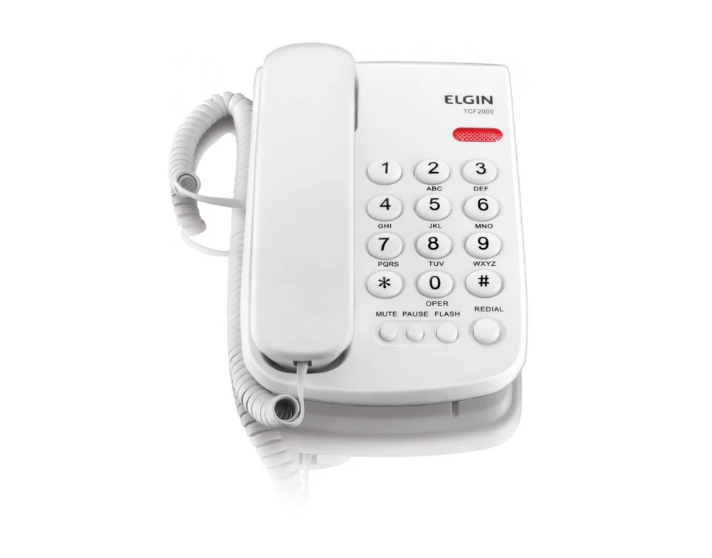 Imagem 3 de 5 do produto Telefone Com Fio De Mesa Tcf2000b Branco - Elgin