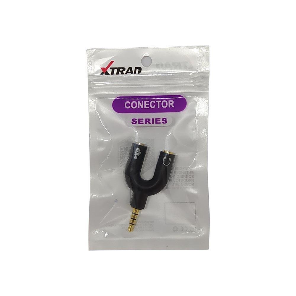 Imagem 5 de 5 do produto Adaptador P3 X P2 Xtrad, Fone, Microfone - XT-2089