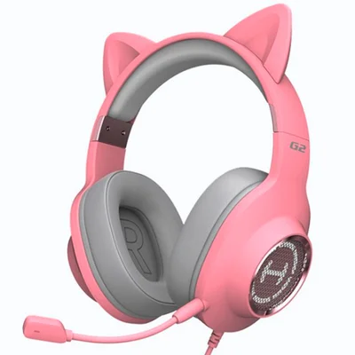 Headset Gamer Edifier G2 II Over-ear, LED RGB, Som Virtual 7.1 Surround, Driver 50mm, USB, Rosa - G2II-PK