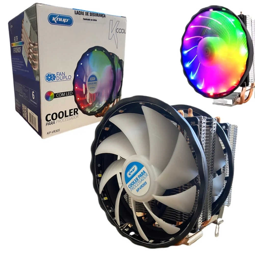 Cooler Para Processador Universal, RGB, FAN Duplo,120mm - KP-VR305 4