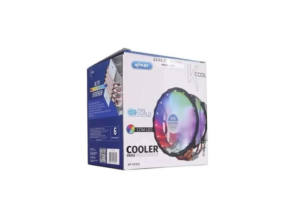 Cooler Para Processador Universal, RGB, FAN Duplo,120mm - KP-VR305 7