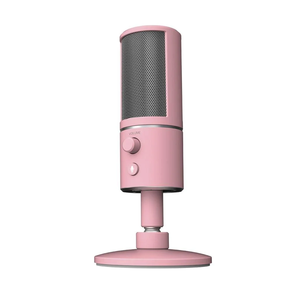 Microfone Razer Seiren X Quartz Podcast USB Pink