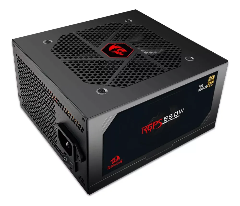 Imagem 2 de 5 do produto Fonte Redragon Gamer, 850W, 80 Plus, Full Modular - GC-PS010.