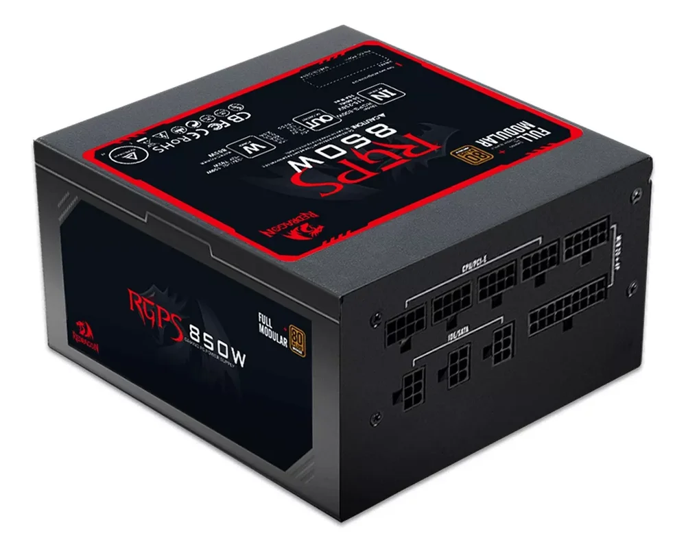 Imagem 4 de 5 do produto Fonte Redragon Gamer, 850W, 80 Plus, Full Modular - GC-PS010.