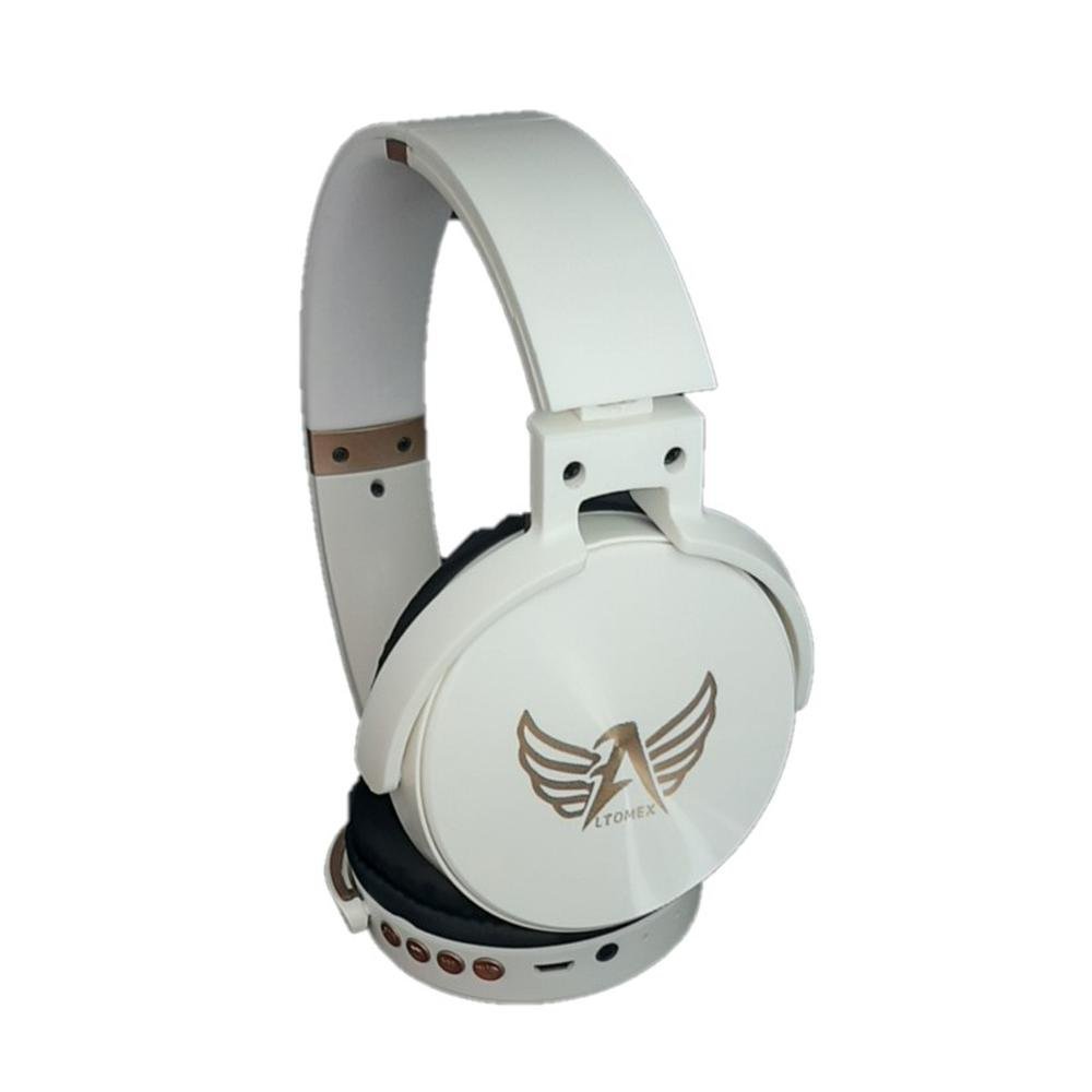 Fone Ouvido Headset Bluetooth, Fm, Mp3, Super Bass, Branco - A-998 | KaBuM!