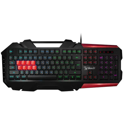 Teclado Mecânico Gamer Bloody, RGB, Preto / Vermelho, Padrão EUA - B3590r.