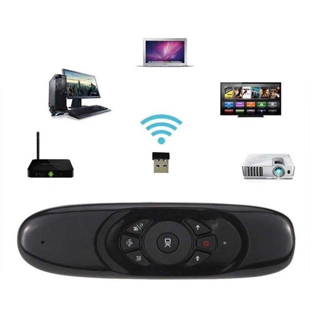 Imagem 5 de 5 do produto Controle Mini Teclado Air Mouse Wireless Sem Fio C120 Preto
