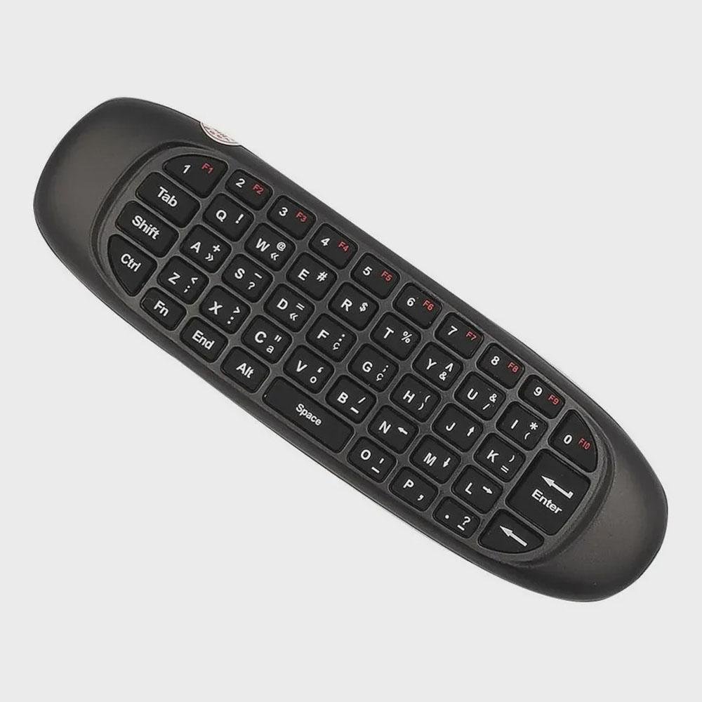 Controle Mini Teclado Air Mouse Wireless Sem Fio Android em