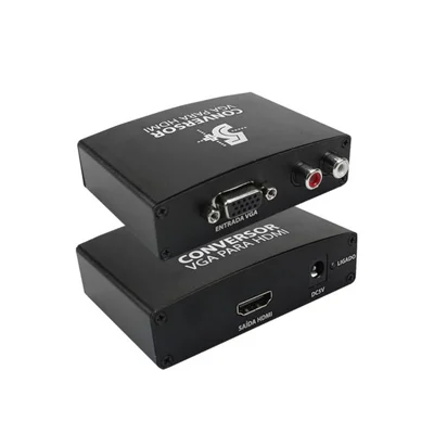 Conversor De Vídeo, Vga Para Hdmi, Entrada Vga / Saída Hdmi-pix