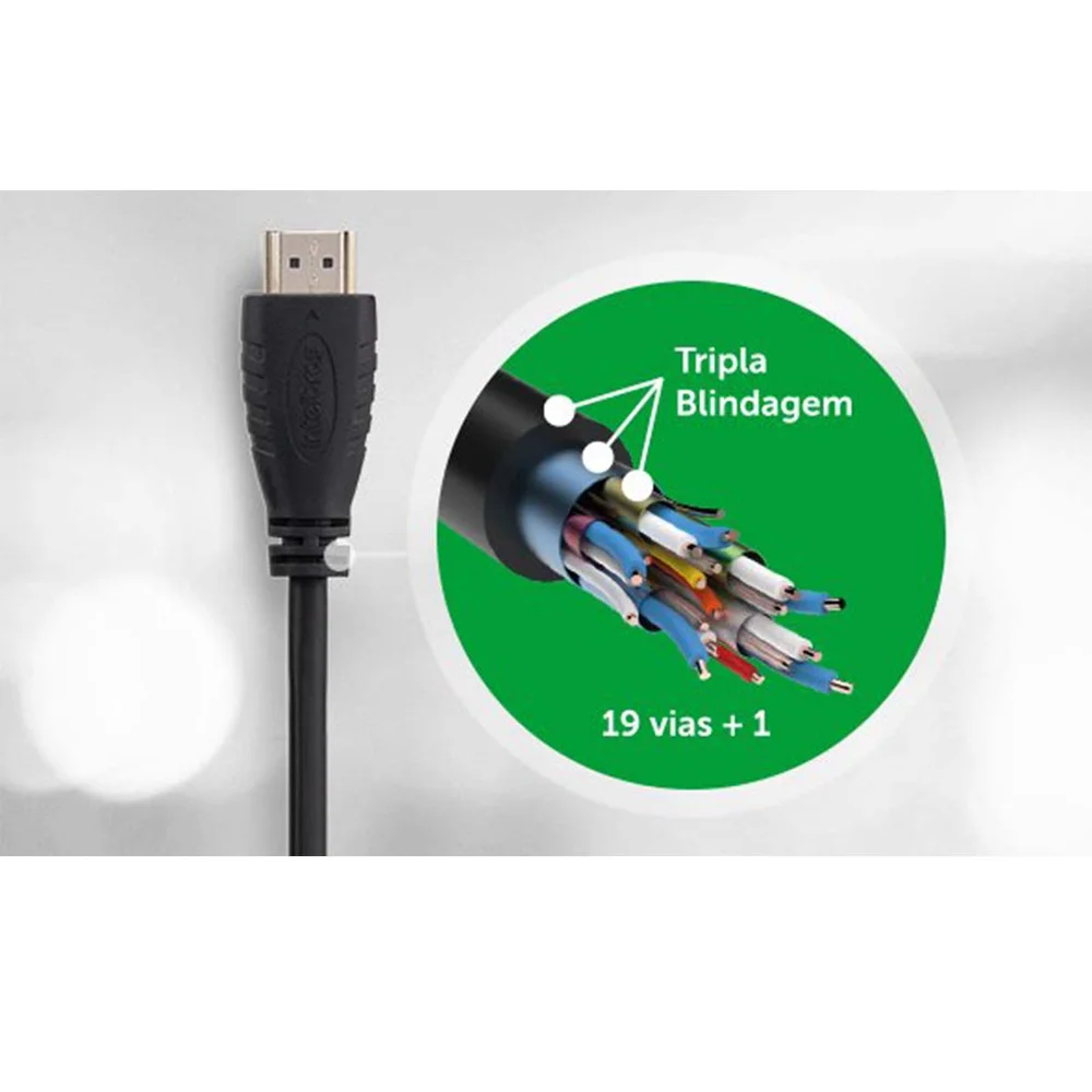 Imagem 3 de 5 do produto Cabo Hdmi Intelbras 2.0 1,5m Ch 2015