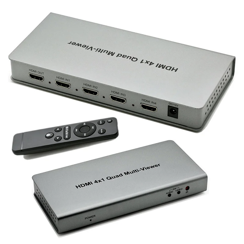 Switch Hdmi Quad Multiviewer 4 Telas Em 1 Fullhd