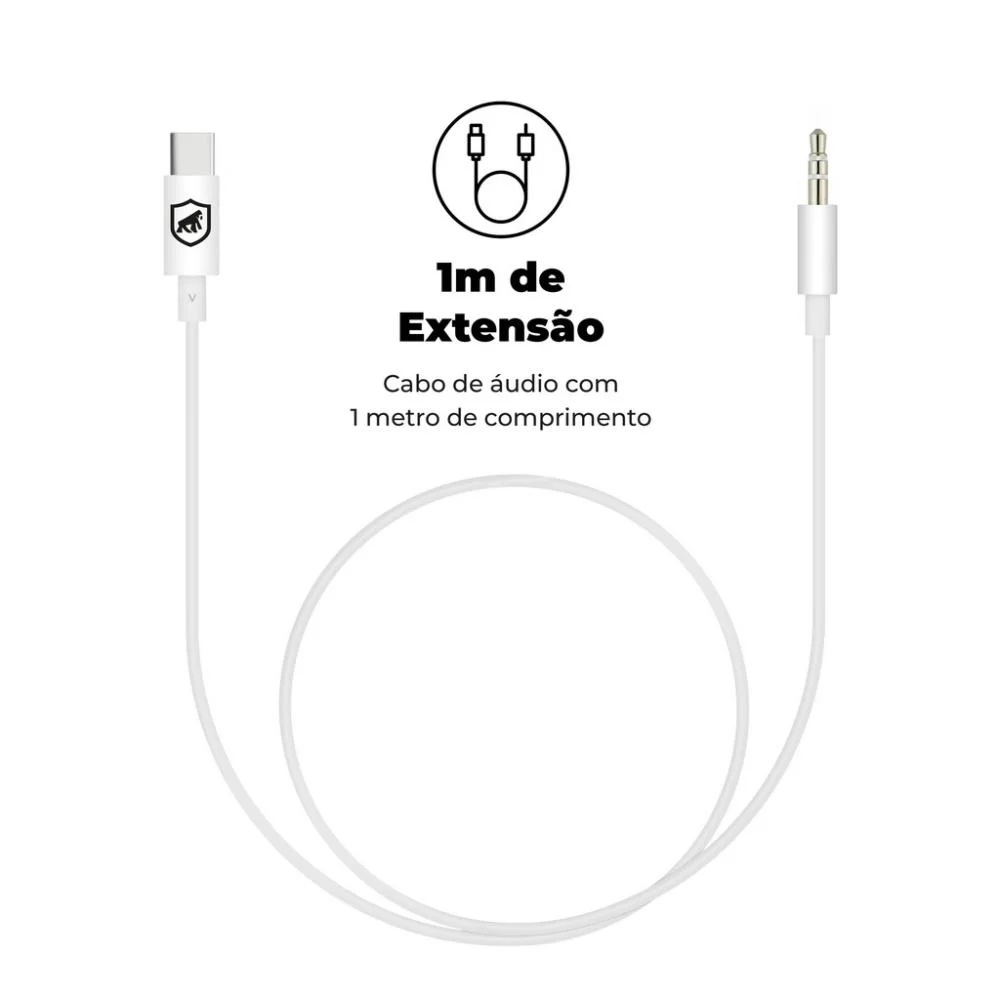 Imagem 2 de 4 do produto Cabo Auxiliar P2 Para USB-C Gshield