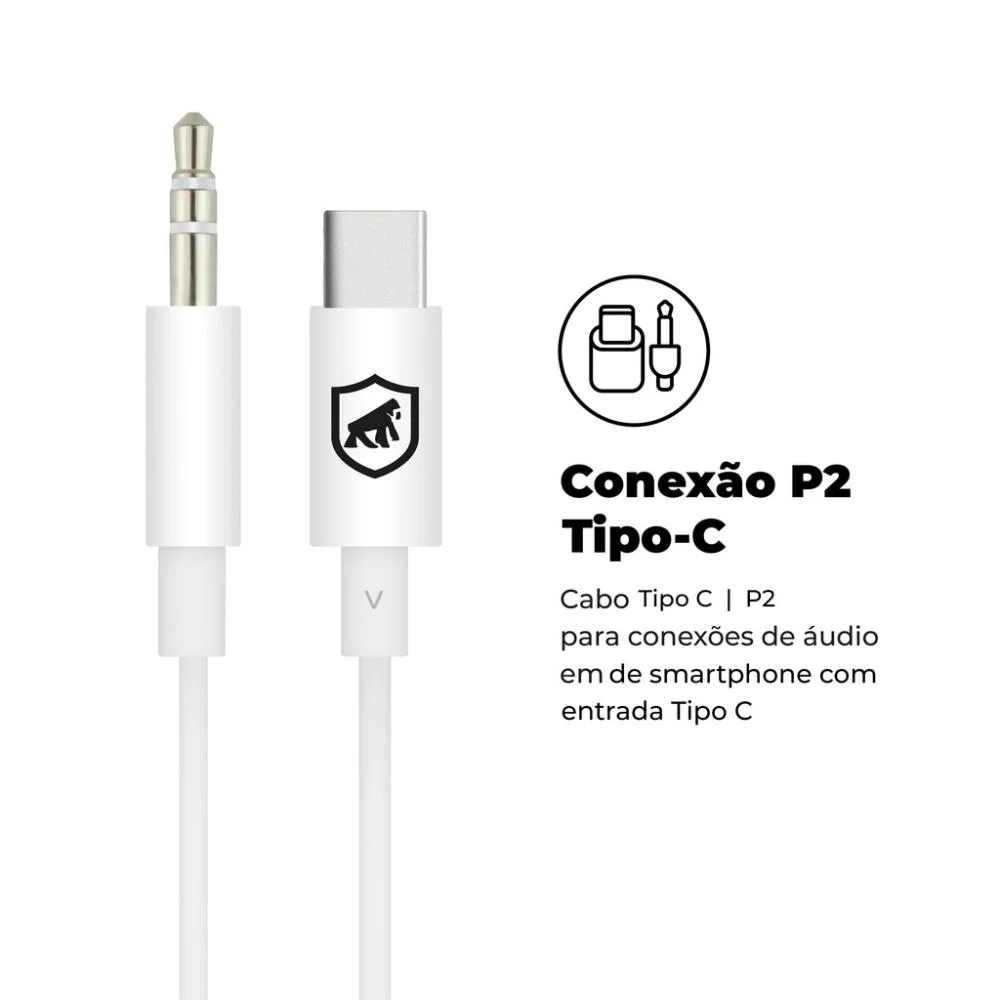 Imagem 4 de 4 do produto Cabo Auxiliar P2 Para USB-C Gshield