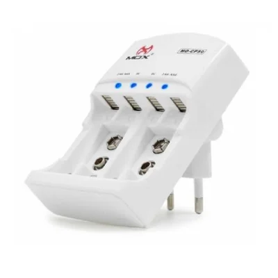 Carregador De Pilhas Mox Aa, Aaa E Bateria 9v Bivolt - Cp50