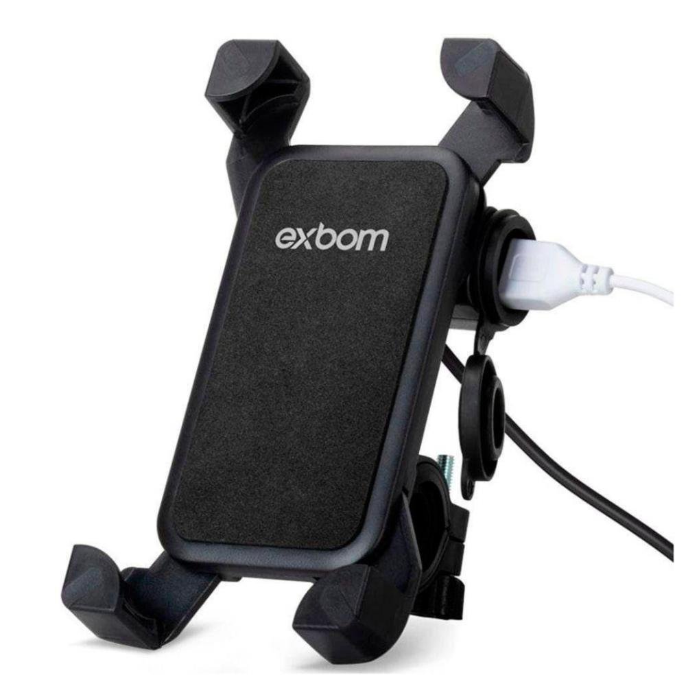 Suporte Celular Ferro Moto Garra De Ferro C/ Carregador Usb