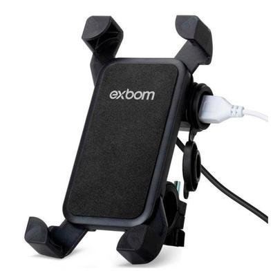 Suporte Celular Ferro Moto Garra De Ferro C/ Carregador Usb