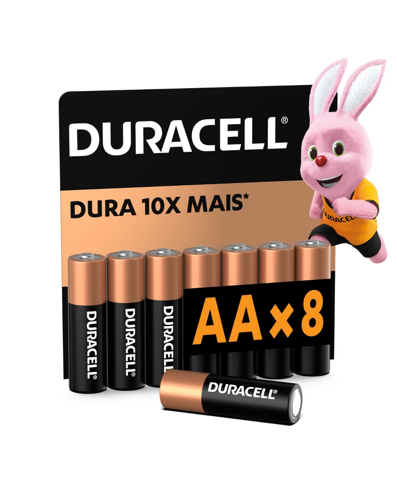 Pilha Duracell Alcalina  Aa C/8 Unidades