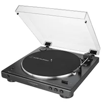 Vitrola Toca Discos Audio-technica, Bluetooth 5.0, Sem Fio, Automático, Bivolt, Preto, Rca - At-lp60xbt-bk