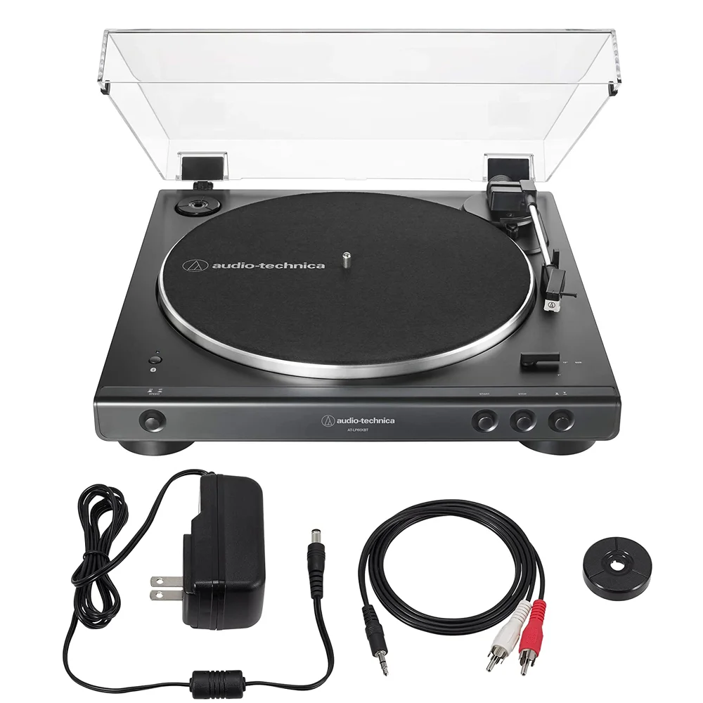 Imagem 4 de 5 do produto Vitrola Toca Discos Audio-technica, Bluetooth 5.0, Sem Fio, Automático, Bivolt, Preto, Rca - At-lp60xbt-bk