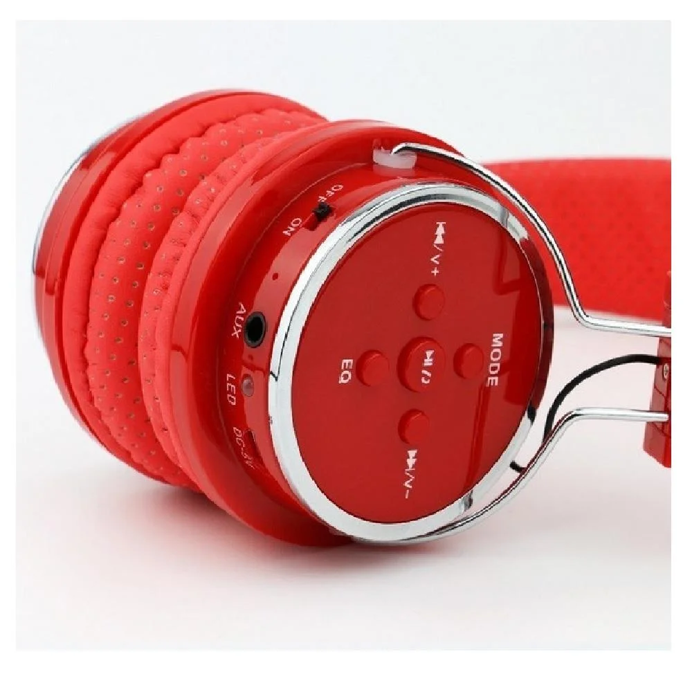 Imagem 3 de 4 do produto Fone De Ouvido Bluetooth Micro Sd Mp3 Rádio Fm Player B05 Vermelho