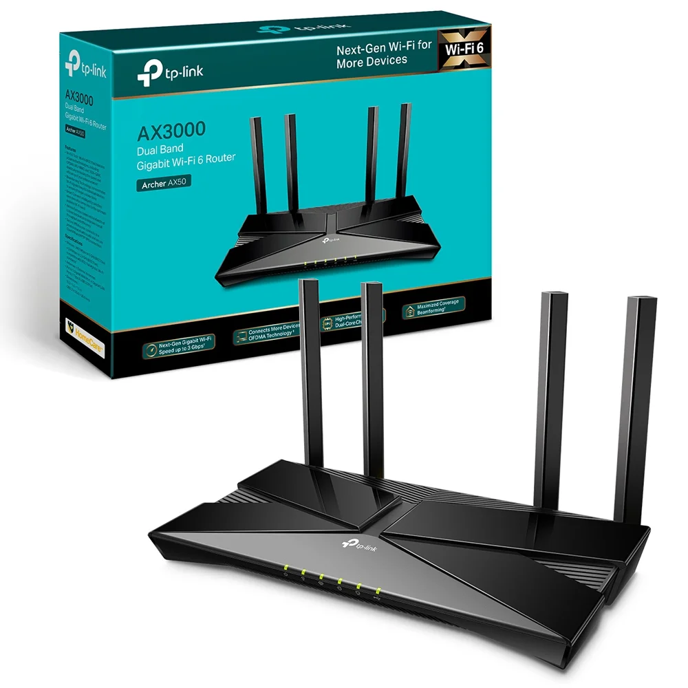 Roteador TPLink WiFi 6 Gigabit Dual Band AX3000