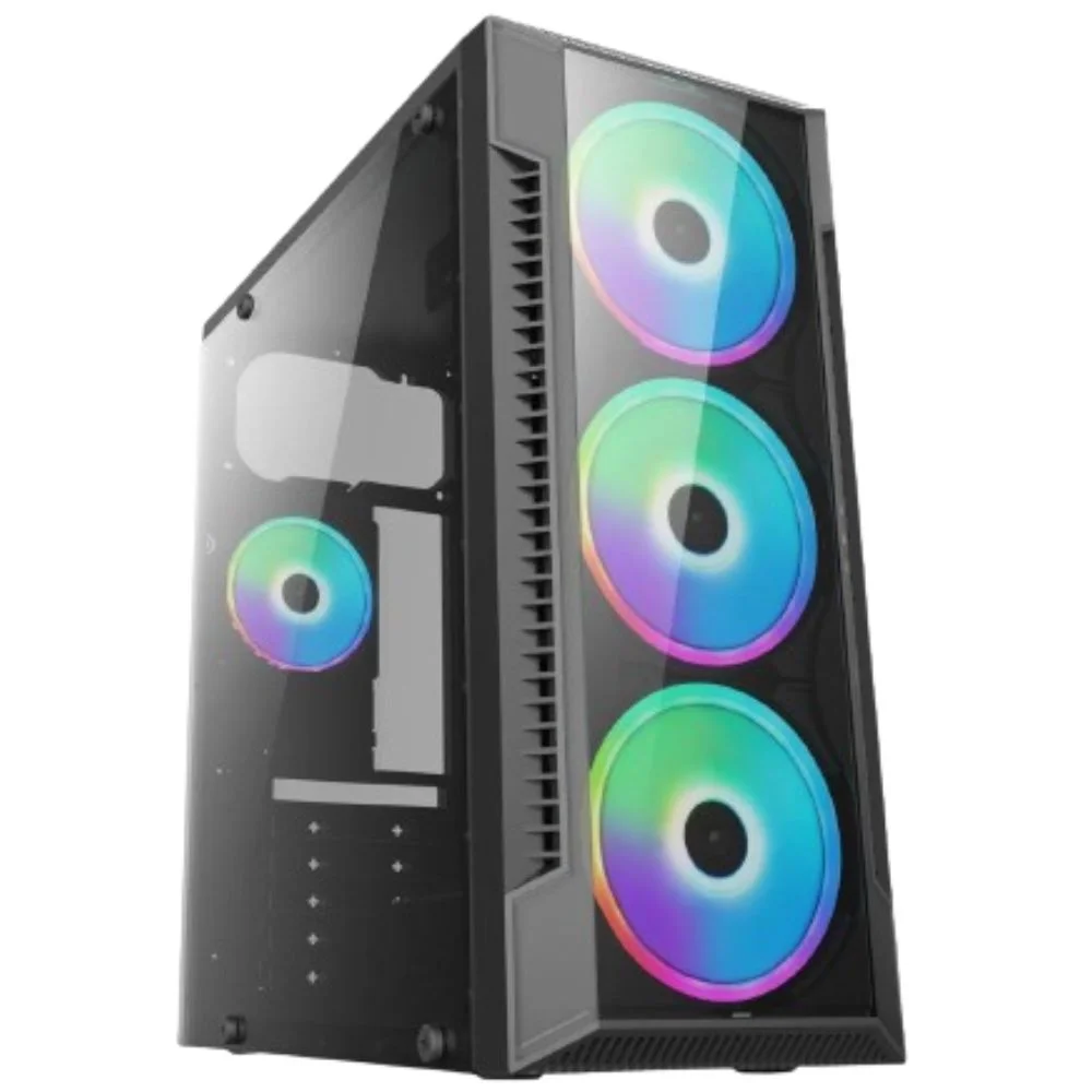 Gabinete Gamer Brazil PC BPC-C3147, Mid Tower,  ATX / Micro-ATX, Com Lateral de Vidro, Preto