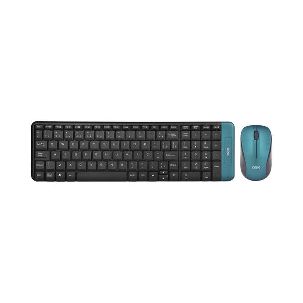 Combo Wireless Teclado E Mouse Blend Tm404 Preto/verde 48.7206 Oex