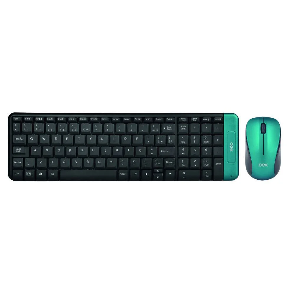 Imagem 3 de 5 do produto Combo Wireless Teclado E Mouse Blend Tm404 Preto/verde 48.7206 Oex