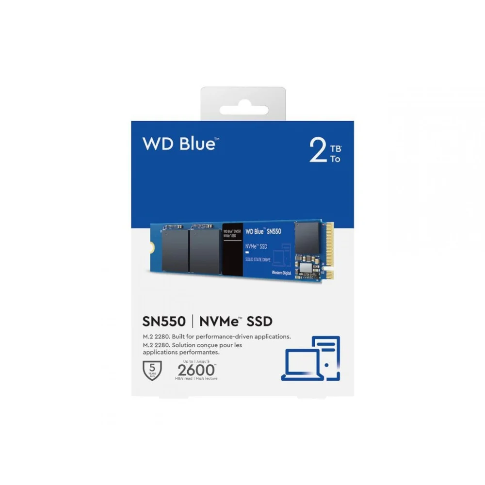 内蔵型SSD WD Blue SN550 2TB M.2 SSD SSD WD Blue SN550 2TB M2 2280 NVME 2600 MBs
