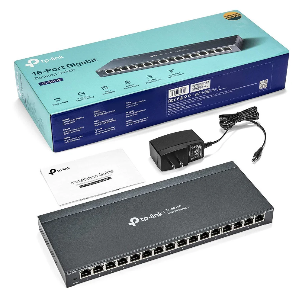 Switch Tp Link 16 Portas TLSG116 KaBuM