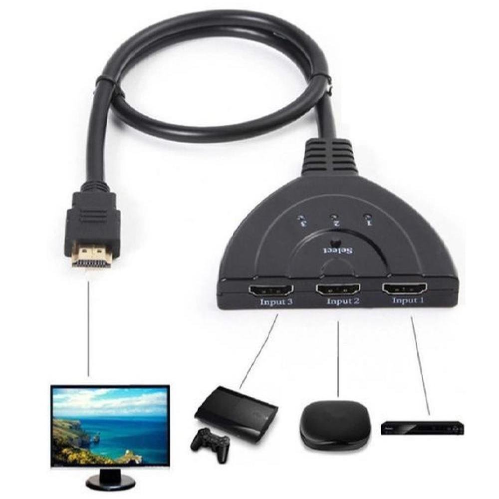 Imagem 2 de 2 do produto HUB Dex, Switch Divisor, HDMI 1x3, Com Rabicho, HDMI Macho, 45cm