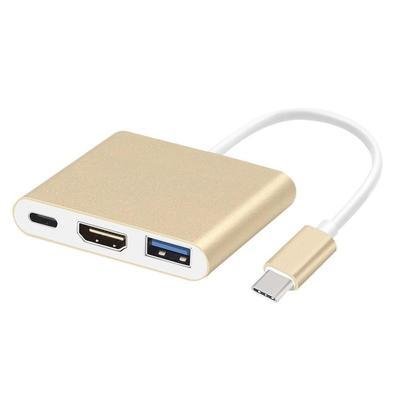 Adaptador Type-C Thunderbolt X HDMI USB, Tomate 3X1