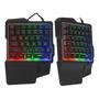 Teclado Gamer FY, Single Handed, USB, RGB, PC Notebook