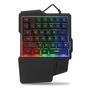 Teclado Gamer FY, Single Handed, USB, RGB, PC Notebook
