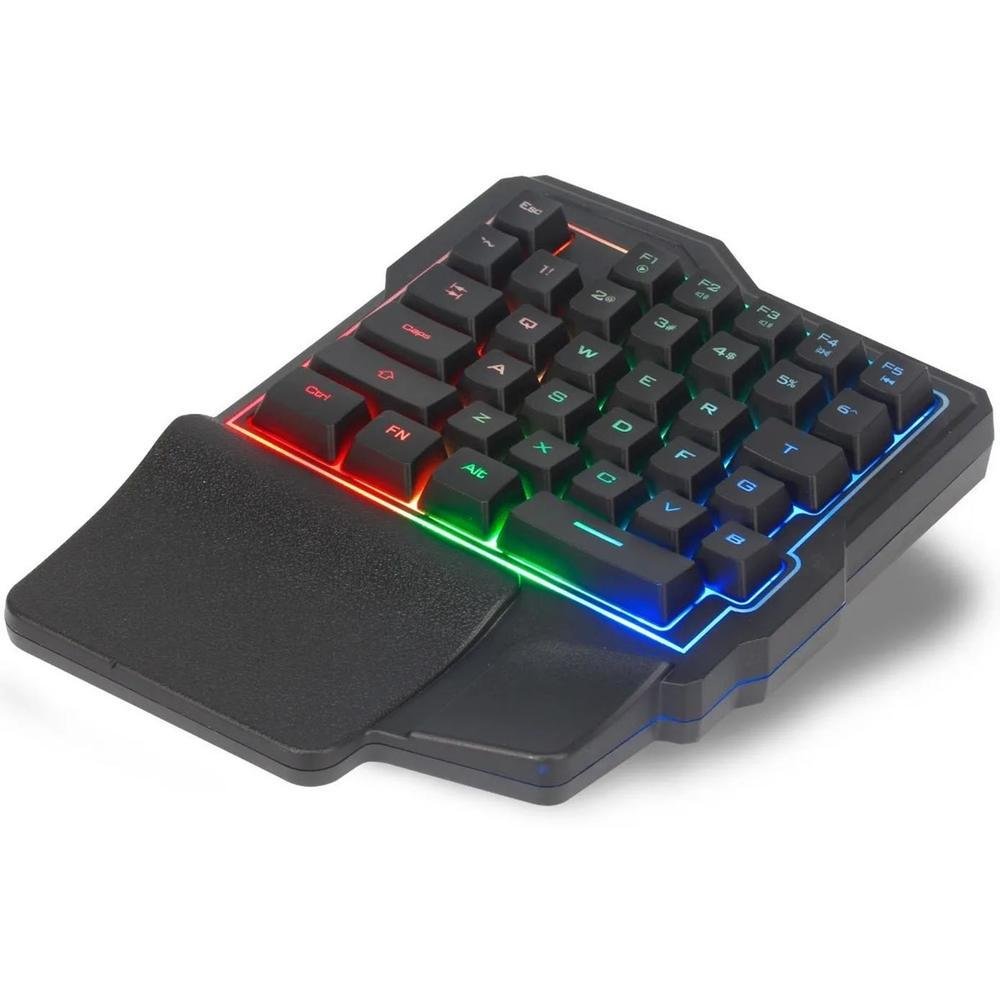 Teclado Gamer FY, Single Handed, USB, RGB, PC Notebook Teclado Gamer FY, Single Handed, USB, RGB, PC Notebook
