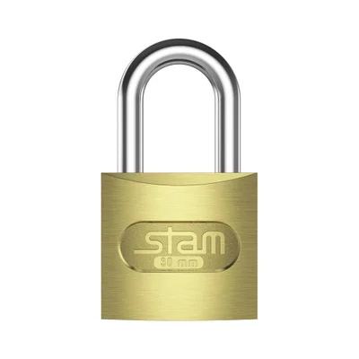 Cadeado 30 Mm Zamac Latonado E-coat Com Chave Encartelado Stam