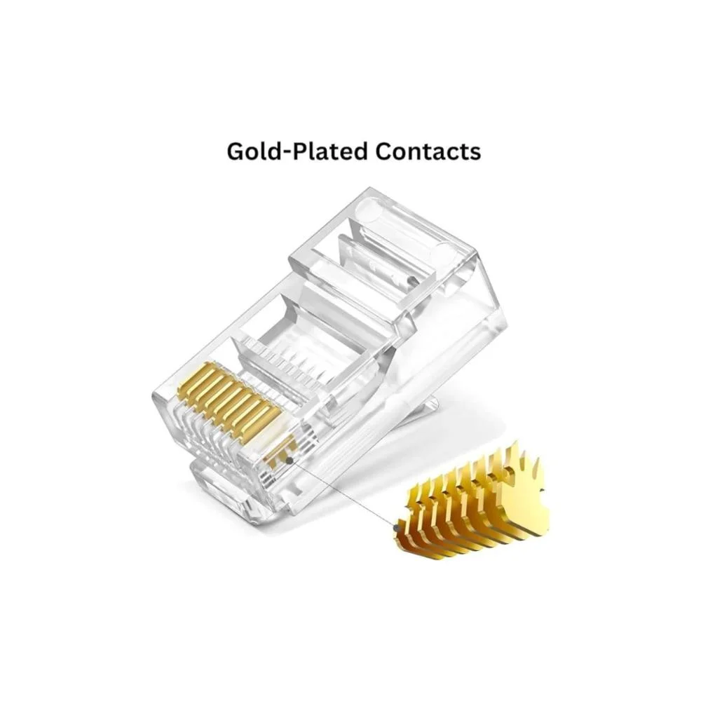 Imagem 3 de 5 do produto Conector RJ45 CAT6 Fortrek, 100 Unidades