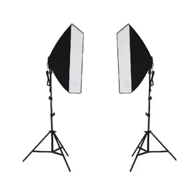 Kit Com 2 Softbox 50x70 Com Bocal Integrado + Tripé