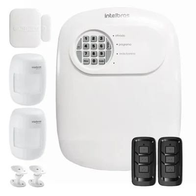 Kit Central De Alarme Anm 24 Net Intelbras + 1 Sensor Xas 4010 Smart + 2 Sensor Ivp 3000 Cf