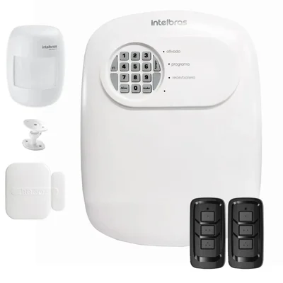 Kit Central De Alarme Anm 24 Net Intelbras Sensor Xas 4010 Smart Sensor Ivp 3000 Cf Alcance De 12mts