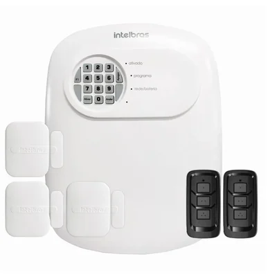 Kit Central De Alarme Anm 24 Net Intelbras 3 Sensores Magnético Abertura Porta Janela Xas 4010 Smart